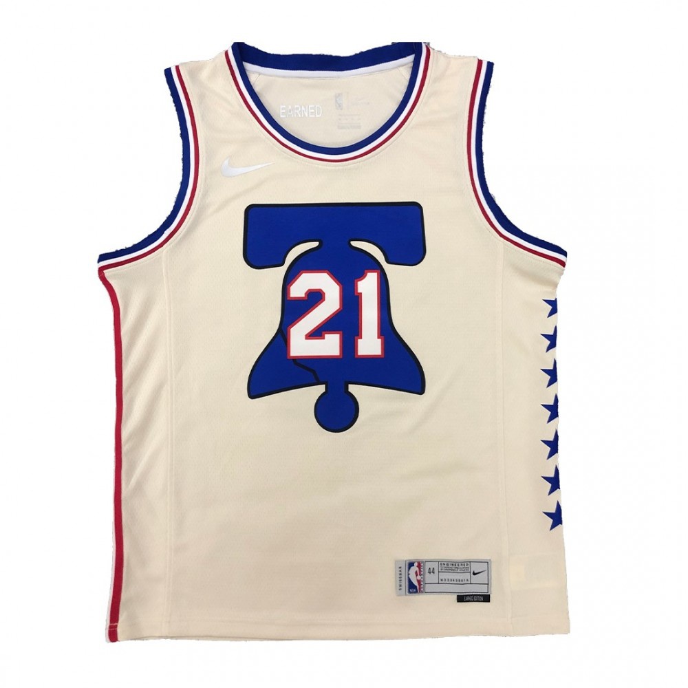 Men's Philadelphia 76ers Joel Embiid #21 2021 Swingman Jersey - Earned Edition-Pro Kit Vault | Brand New 26/27 Sports Jerseys